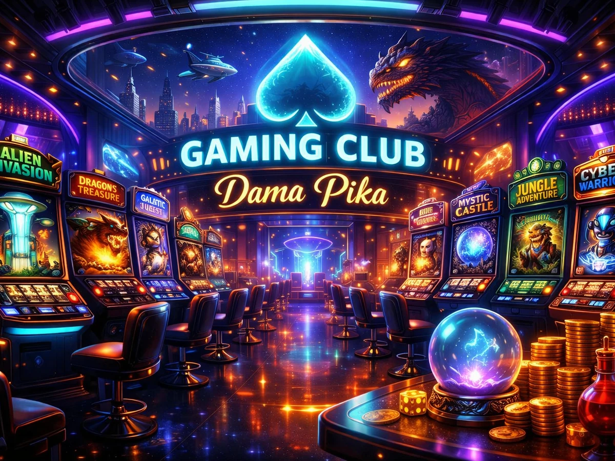 Tampilan permainan slot dengan gulungan dan simbol berwarna
