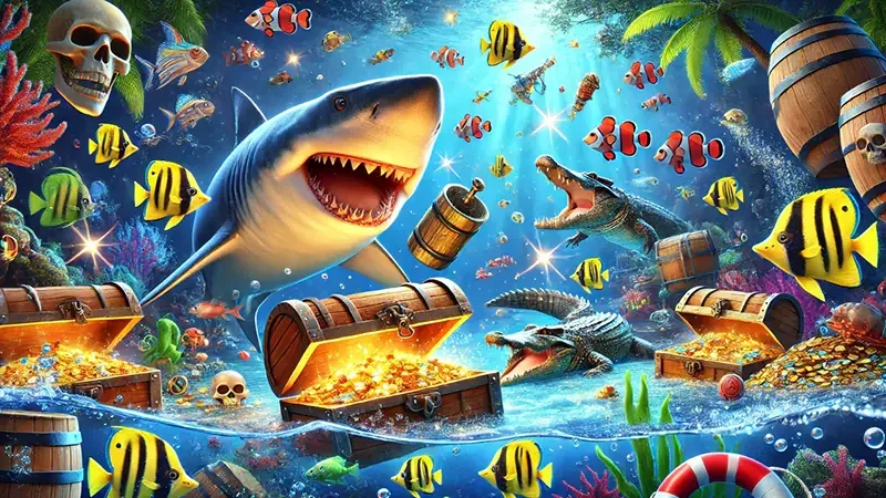 Visual arcade bawah laut untuk permainan tembak ikan