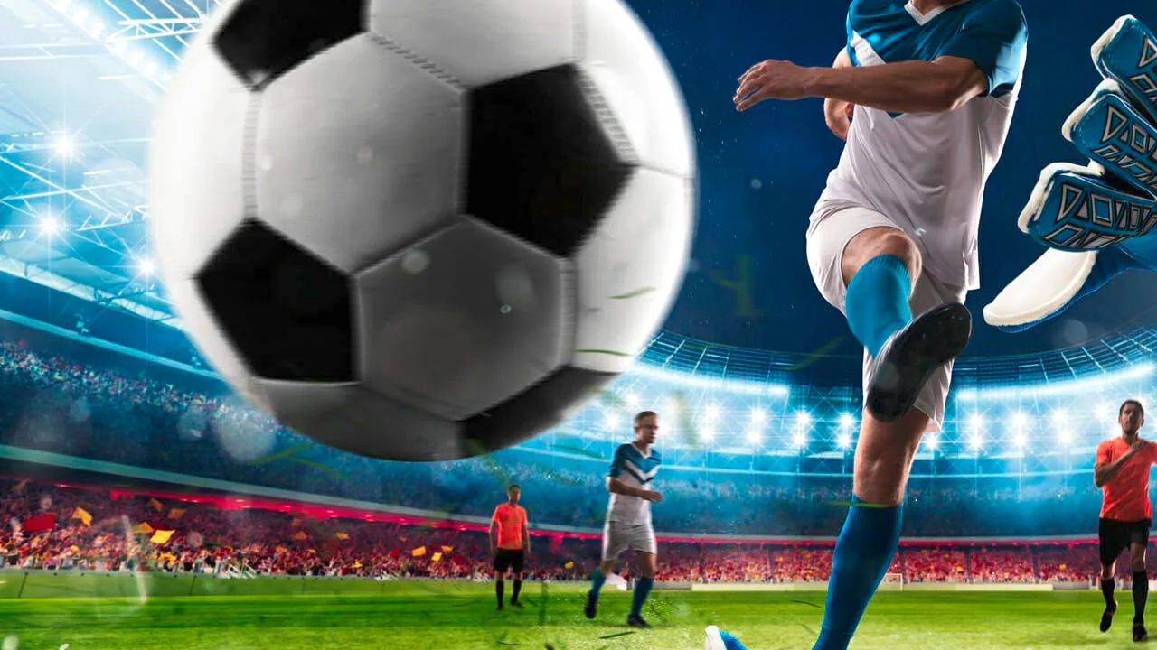 Tampilan pertandingan olahraga pada perangkat mobile